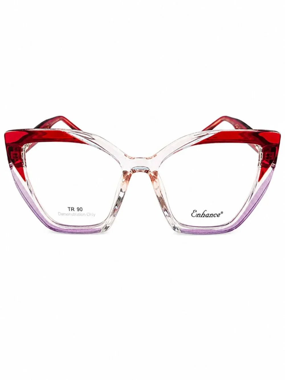 Enhance EN4488 Red Crystal 54-17-150 Eyeglass Frames